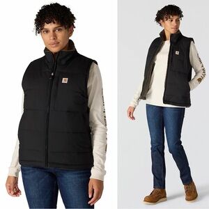 Carhartt Women’s Montana Puffer Vest Insulated Reversible Black Size XS